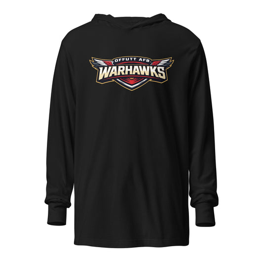 Performance | Hooded Long Sleeve T Shirt | Offutt AFB Warhawks | Mark Logo