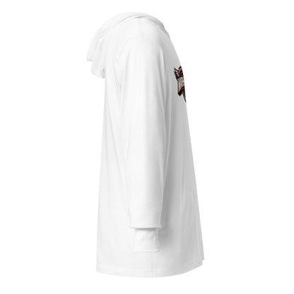 Performance | Hooded Long Sleeve T Shirt | Offutt AFB Warhawks | Mark Logo