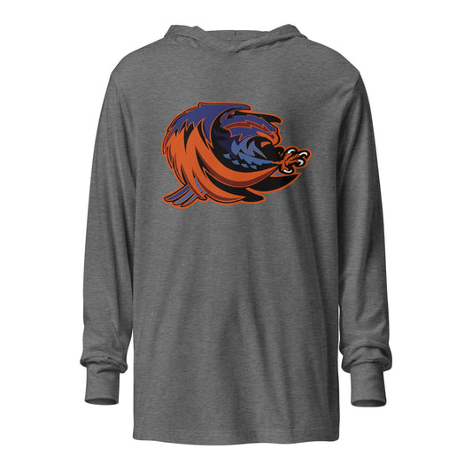 Performance | Hooded Long Sleeve T Shirt | Offutt AFB Warhawks | Mascot Logo
