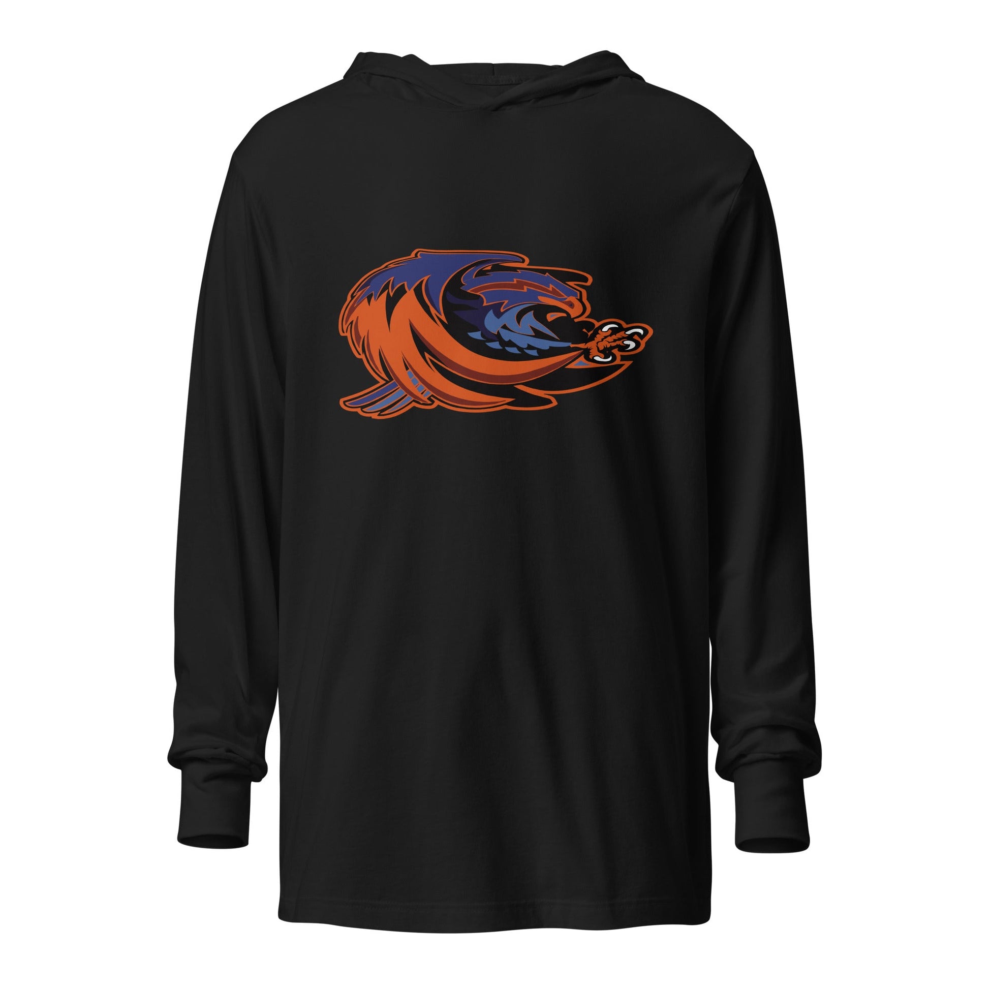 Performance | Hooded Long Sleeve T Shirt | Offutt AFB Warhawks | Mascot Logo