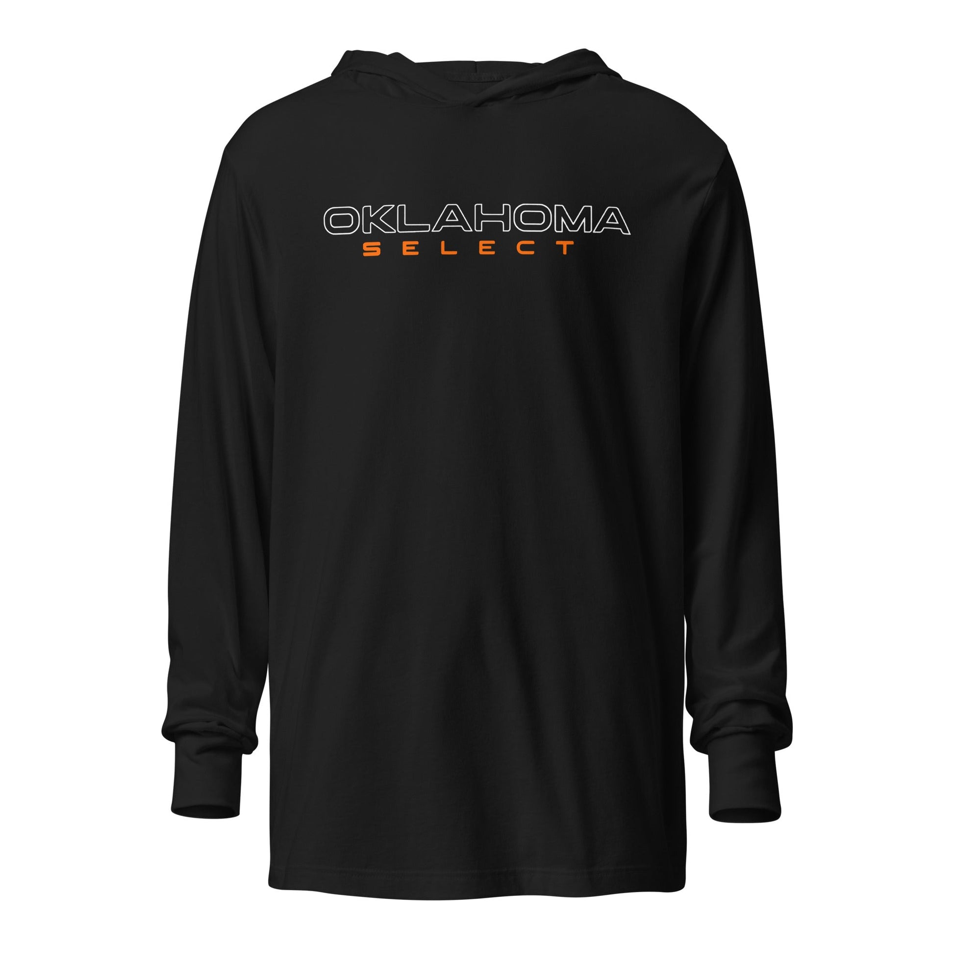 Performance | Hooded Long Sleeve T Shirt | Oklahoma Select Ball | Modern Script Logo