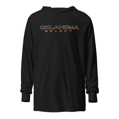 Performance | Hooded Long Sleeve T Shirt | Oklahoma Select Ball | Modern Script Logo