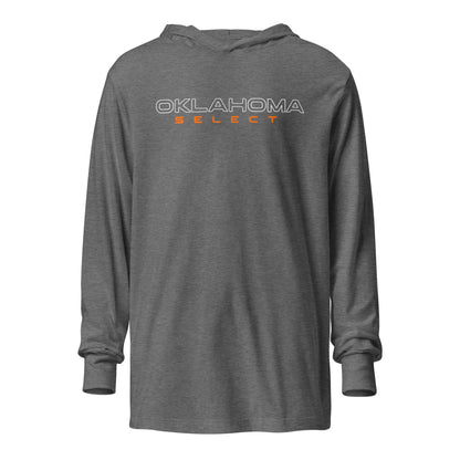 Performance | Hooded Long Sleeve T Shirt | Oklahoma Select Ball | Modern Script Logo