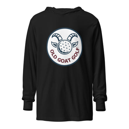 Performance | Hooded Long Sleeve T Shirt | Old Goat Golf | Badge Logo