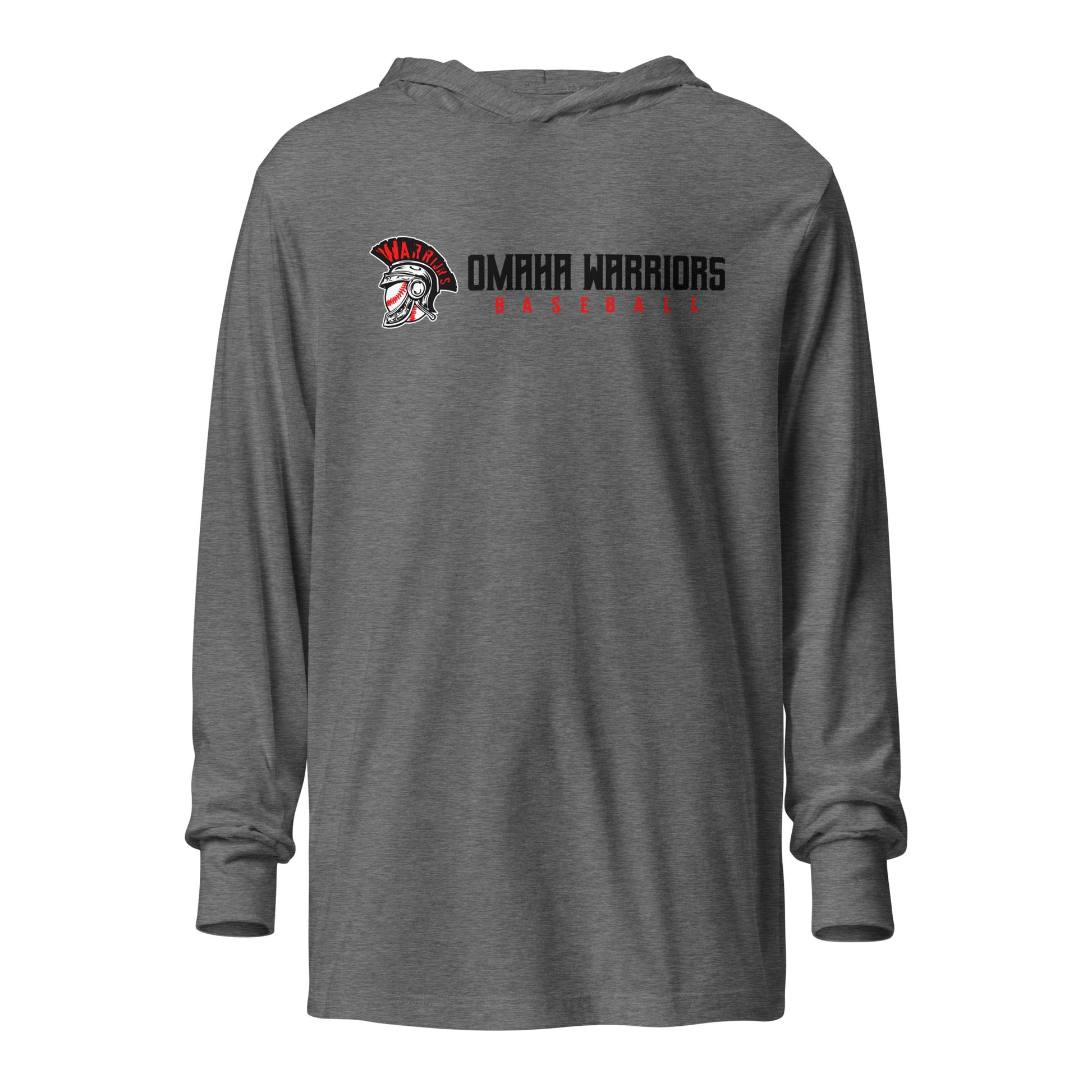 Performance | Hooded Long Sleeve T Shirt | Omaha Warriors | Script Logo
