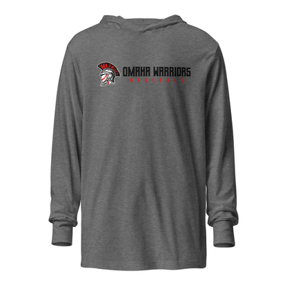 Performance | Hooded Long Sleeve T Shirt | Omaha Warriors | Script Logo