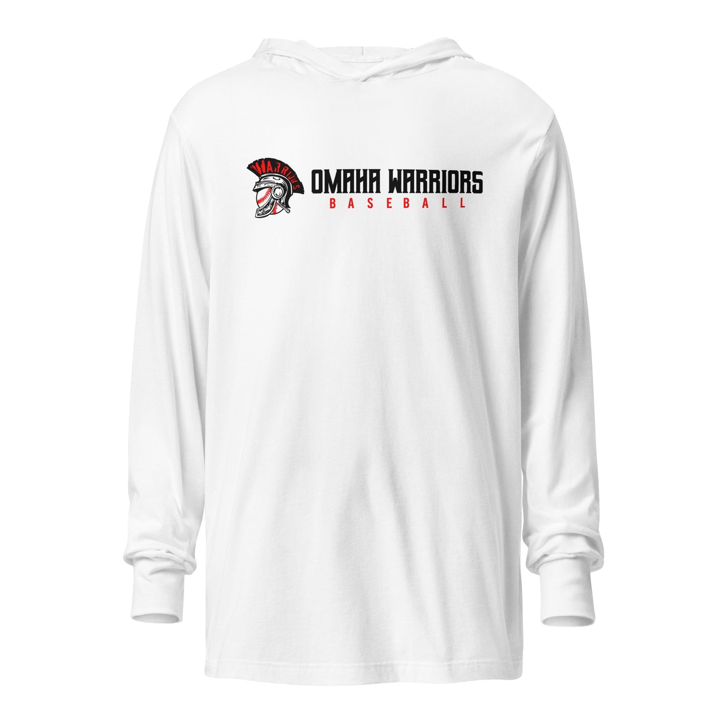 Performance | Hooded Long Sleeve T Shirt | Omaha Warriors | Script Logo