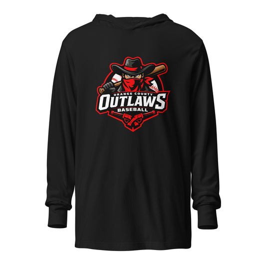 Performance | Hooded Long Sleeve T Shirt | Orange County Outlaws | Emblem Logo