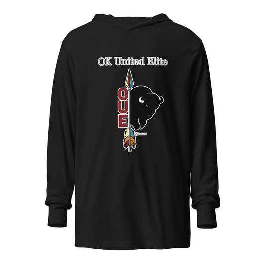 Performance | Hooded Long Sleeve T Shirt | OUE | Emblem Logo