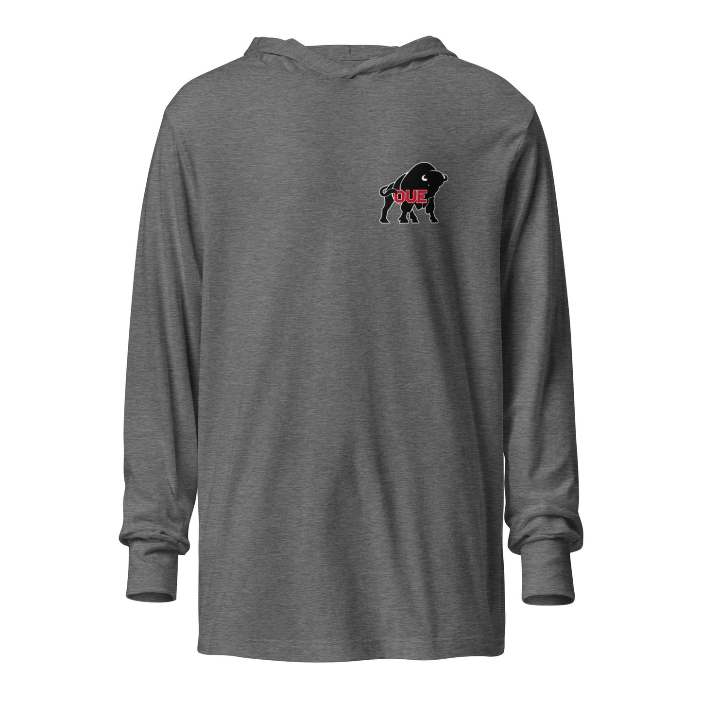 Performance | Hooded Long Sleeve T Shirt | OUE | Mascot Logo