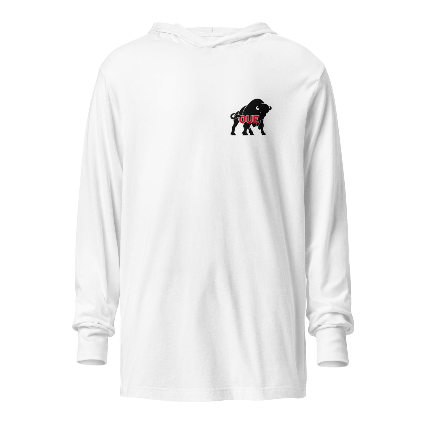 Performance | Hooded Long Sleeve T Shirt | OUE | Mascot Logo