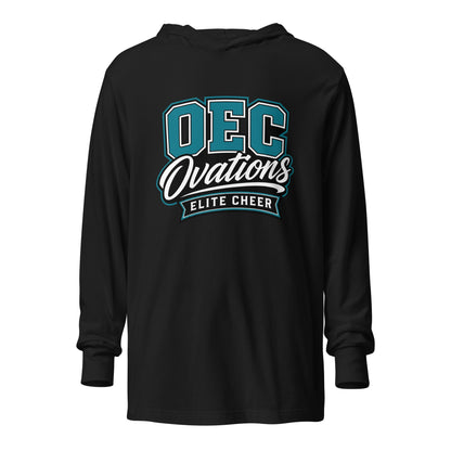 Performance | Hooded Long Sleeve T Shirt | Ovations Elite Cheer | Crest Logo