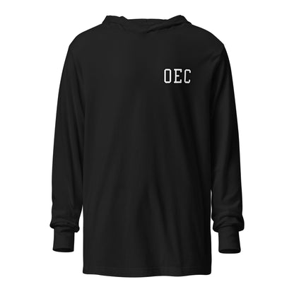 Performance | Hooded Long Sleeve T Shirt | Ovations Elite Cheer | OEC Mark Logo
