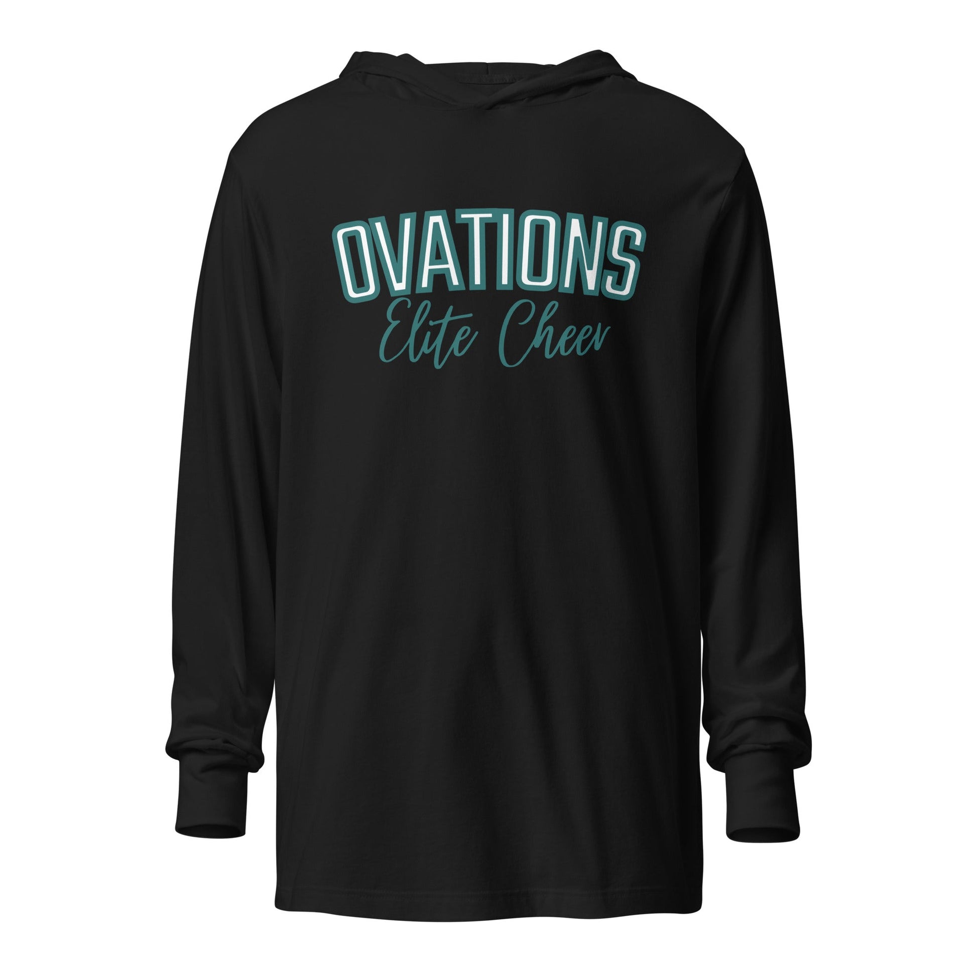 Performance | Hooded Long Sleeve T Shirt | Ovations Elite Cheer | Vanguard Logo