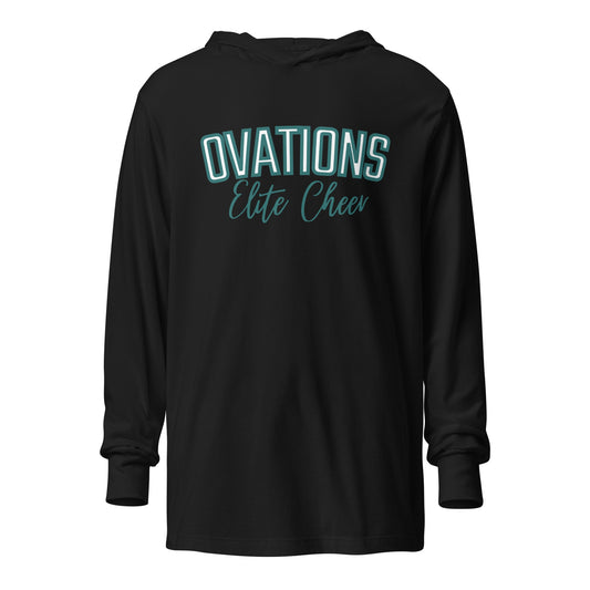 Performance | Hooded Long Sleeve T Shirt | Ovations Elite Cheer | Vanguard Logo