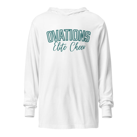 Performance | Hooded Long Sleeve T Shirt | Ovations Elite Cheer | Vanguard Logo