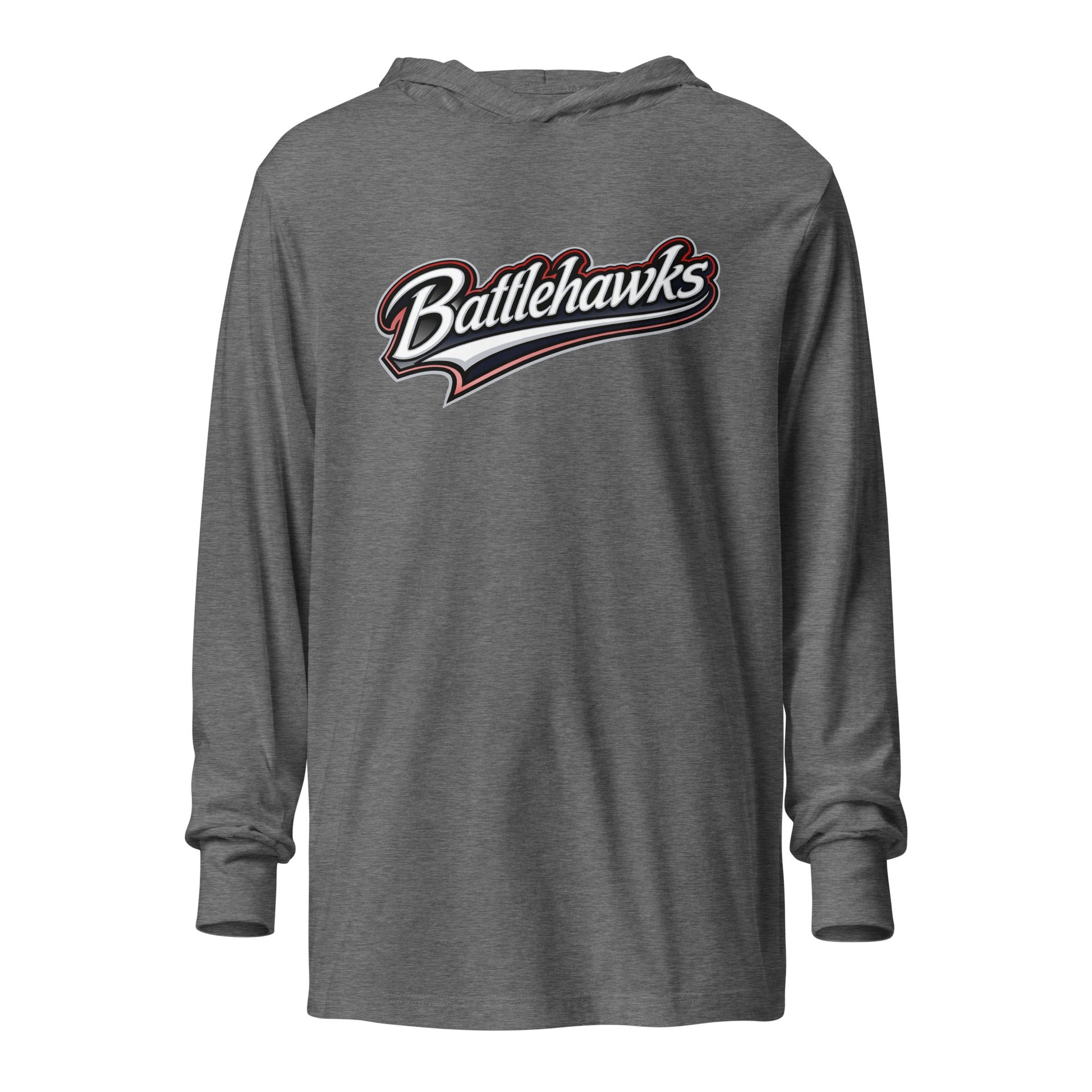 Performance | Hooded Long Sleeve T Shirt | Oxford Battlehawks 13U | Mark Logo