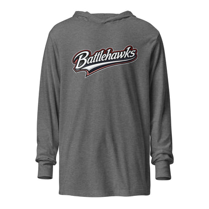 Performance | Hooded Long Sleeve T Shirt | Oxford Battlehawks 13U | Mark Logo
