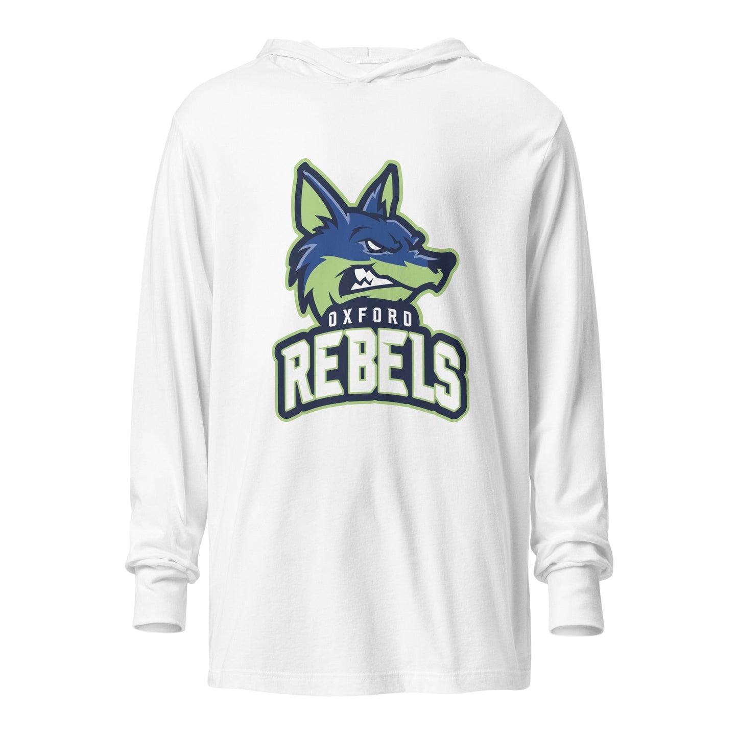 Performance | Hooded Long Sleeve T Shirt | Oxford Rebels 12U | Mascot Logo