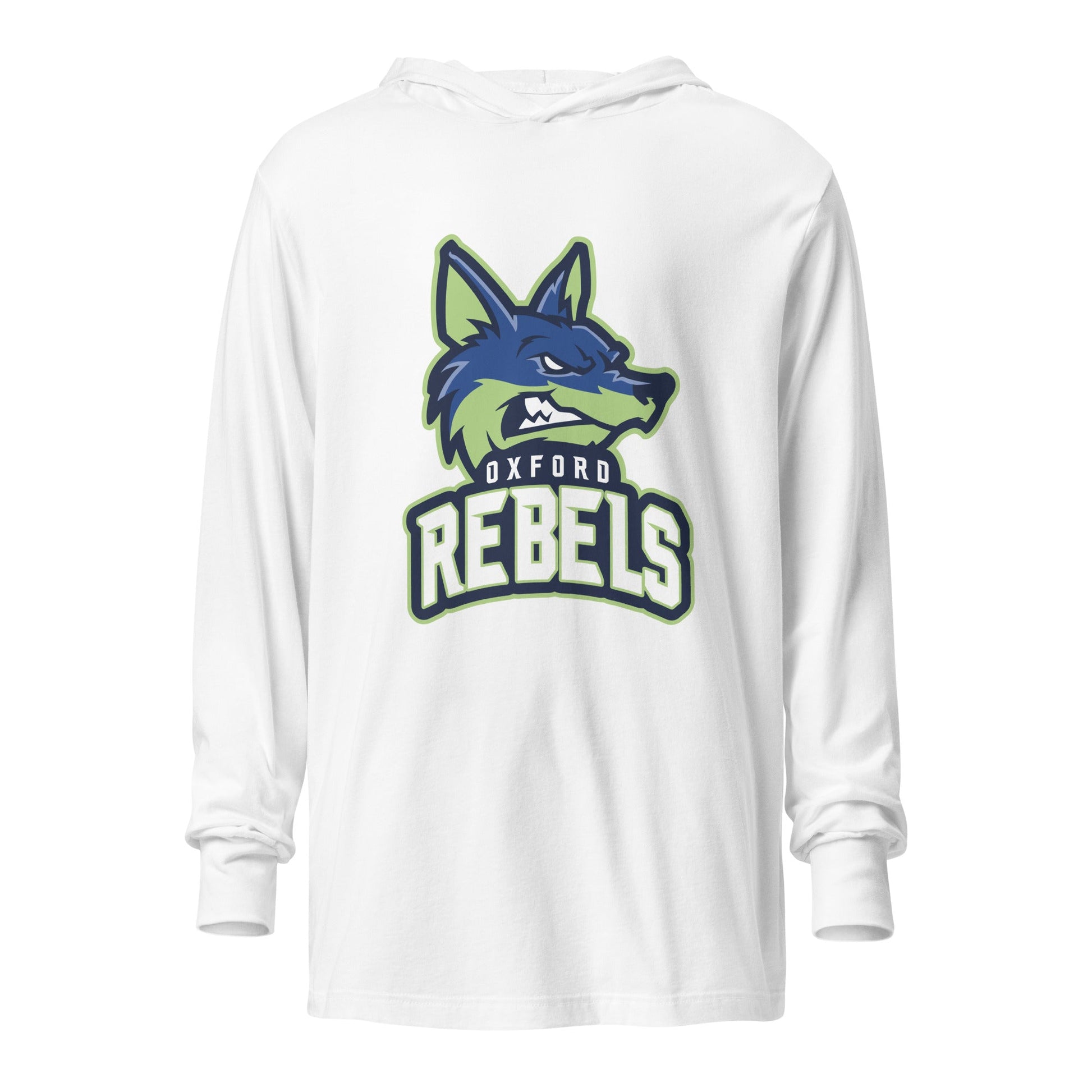 Performance | Hooded Long Sleeve T Shirt | Oxford Rebels 12U | Mascot Logo