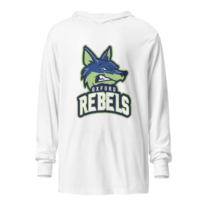 Performance | Hooded Long Sleeve T Shirt | Oxford Rebels 12U | Mascot Logo