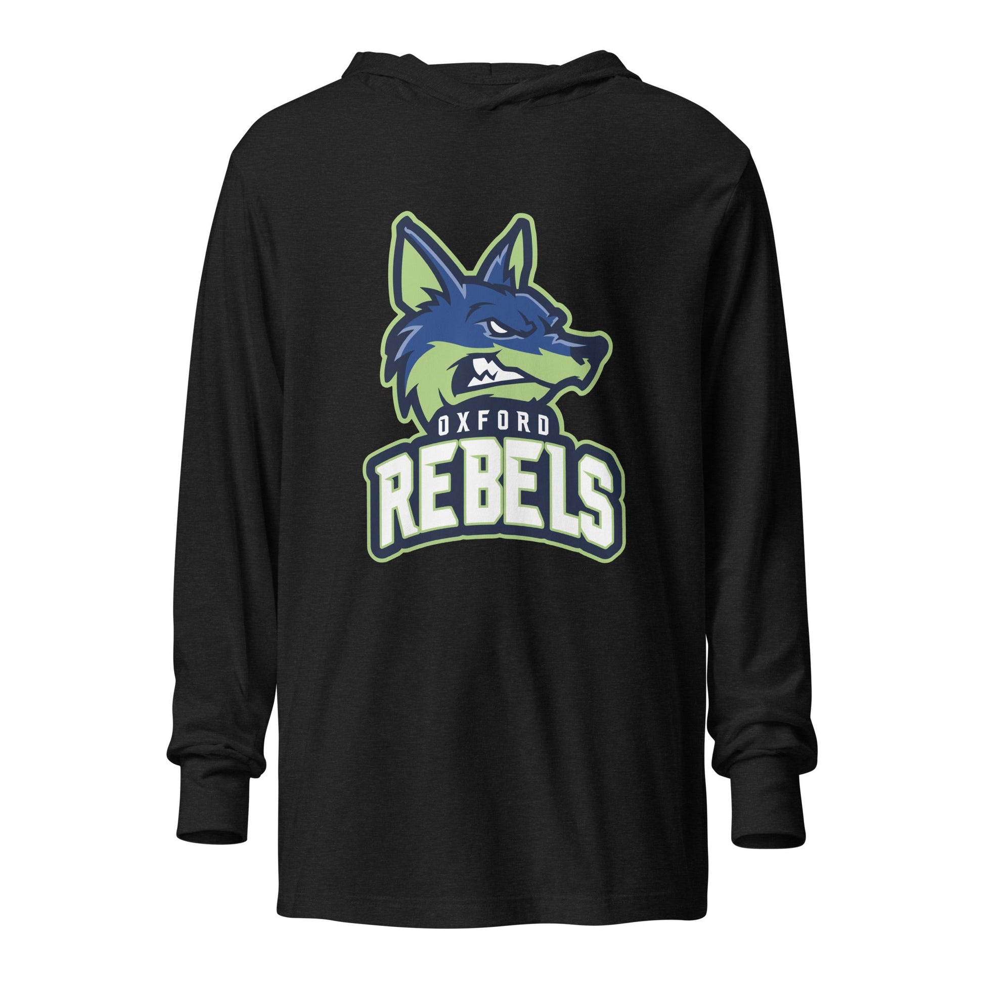 Performance | Hooded Long Sleeve T Shirt | Oxford Rebels 12U | Mascot Logo