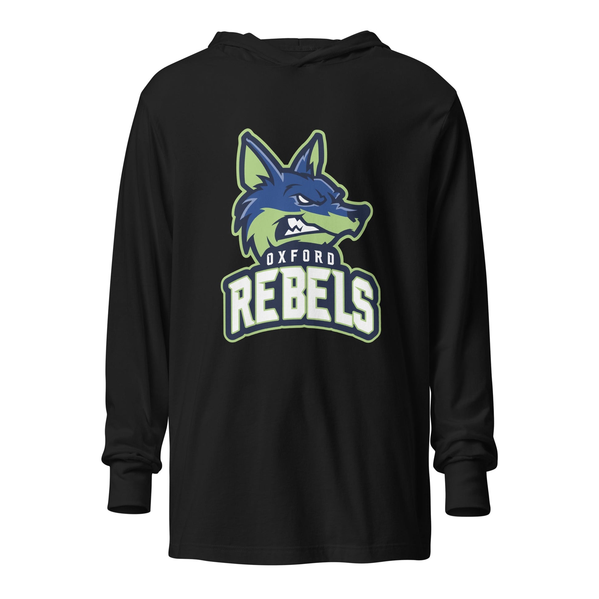Performance | Hooded Long Sleeve T Shirt | Oxford Rebels 12U | Mascot Logo