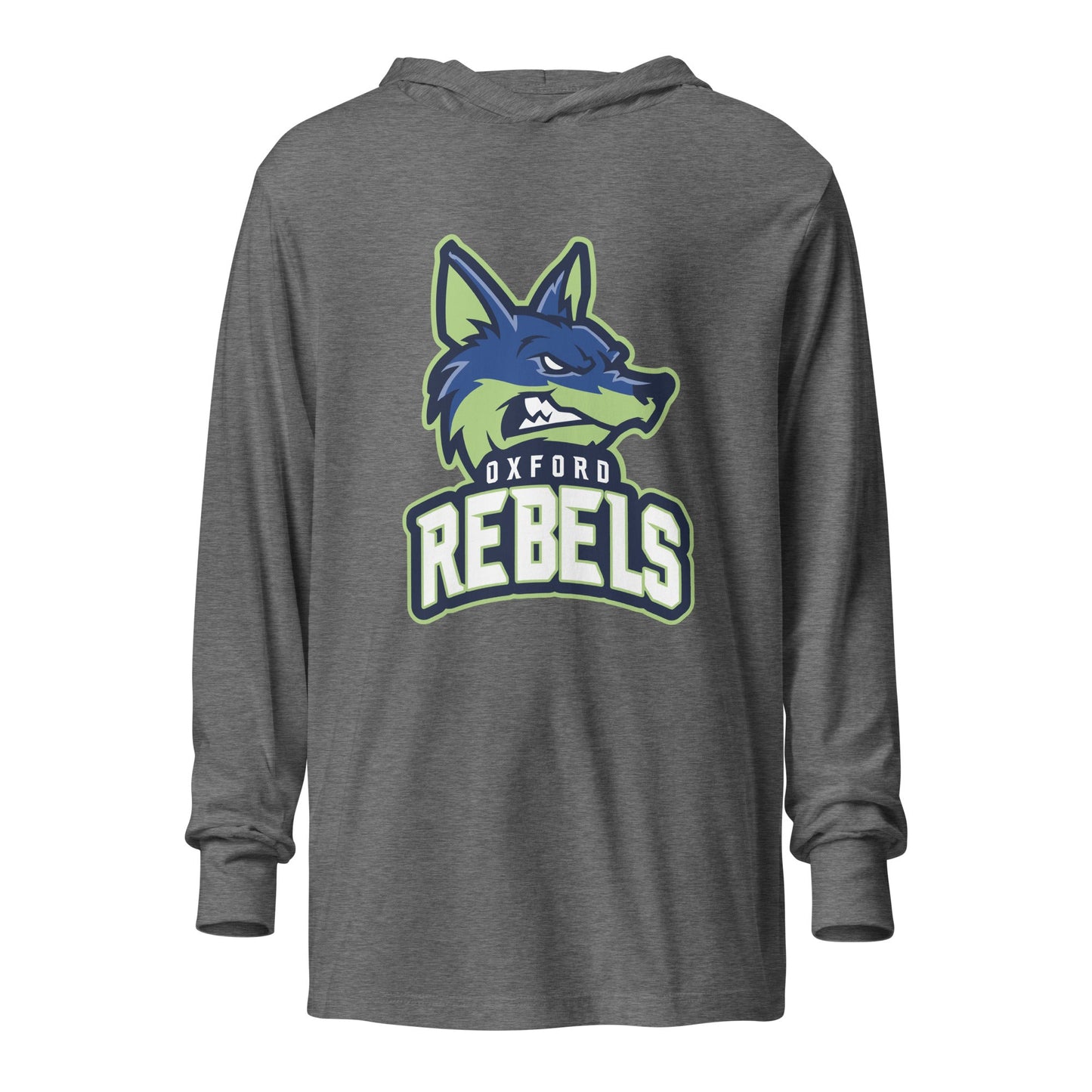 Performance | Hooded Long Sleeve T Shirt | Oxford Rebels 12U | Mascot Logo