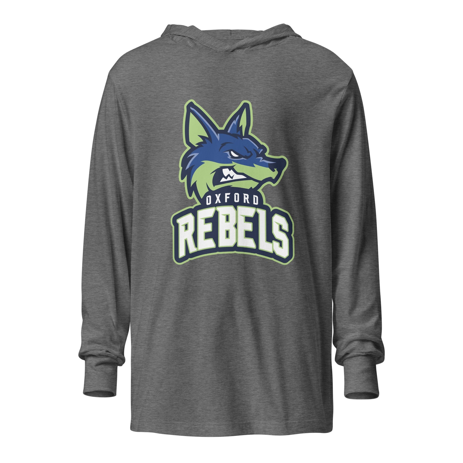 Performance | Hooded Long Sleeve T Shirt | Oxford Rebels 12U | Mascot Logo