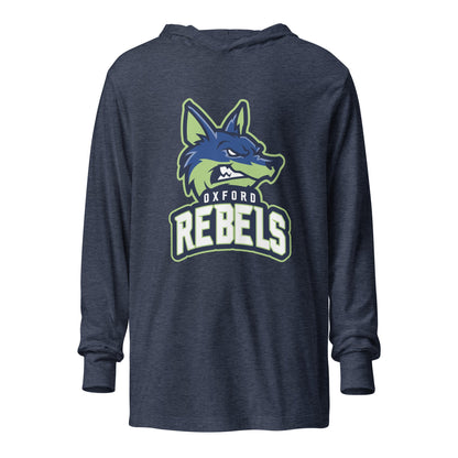 Performance | Hooded Long Sleeve T Shirt | Oxford Rebels 12U | Mascot Logo