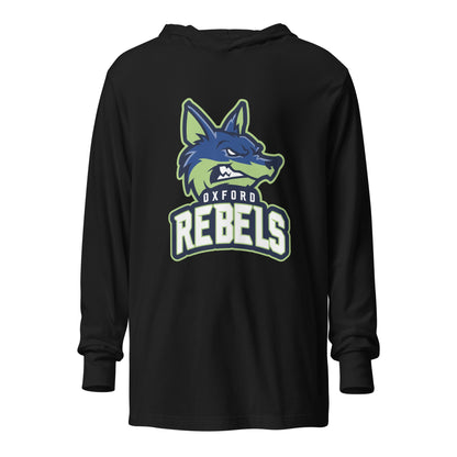 Performance | Hooded Long Sleeve T Shirt | Oxford Rebels 12U | Mascot Logo