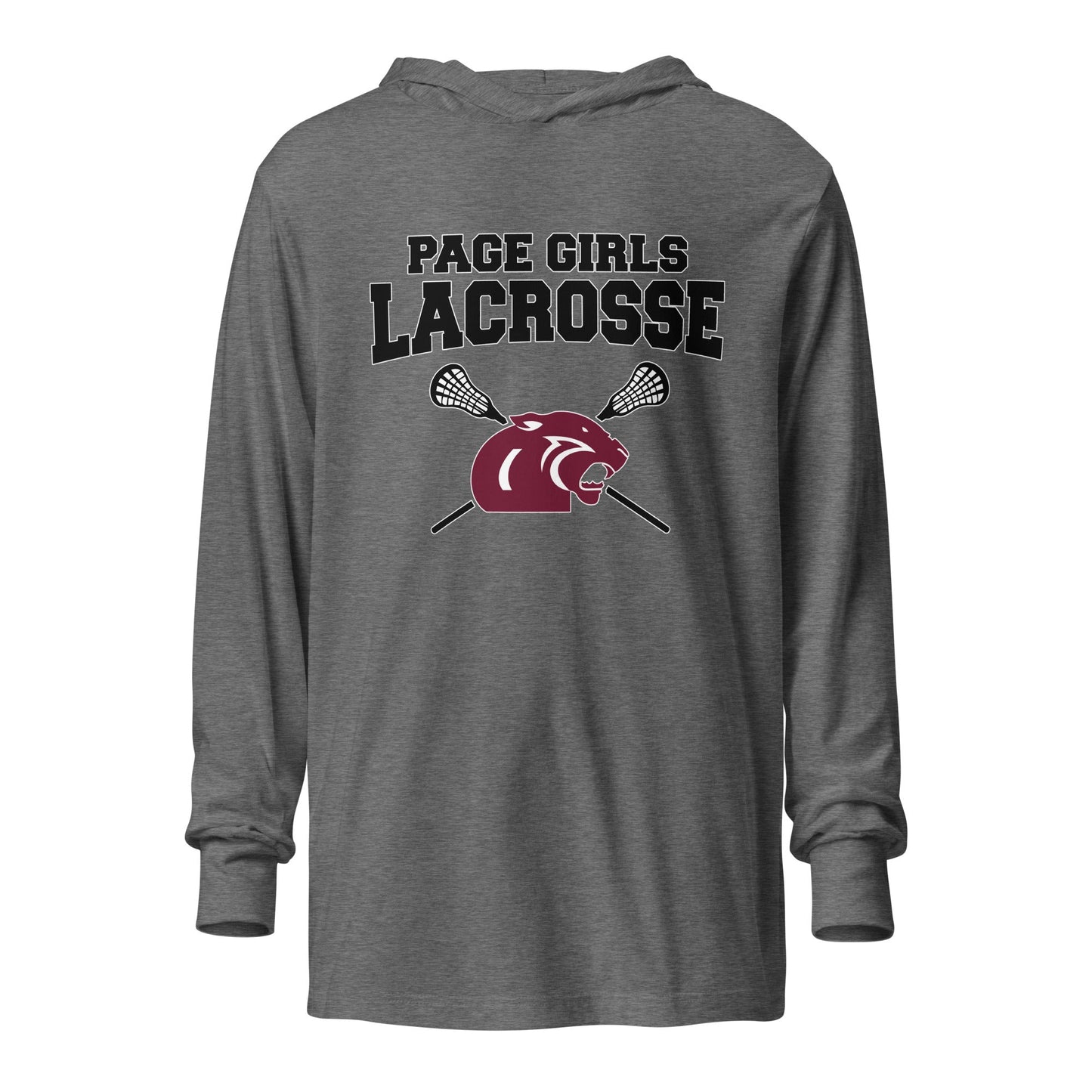 Performance | Hooded Long Sleeve T Shirt | Page Middle Girls Lacrosse
