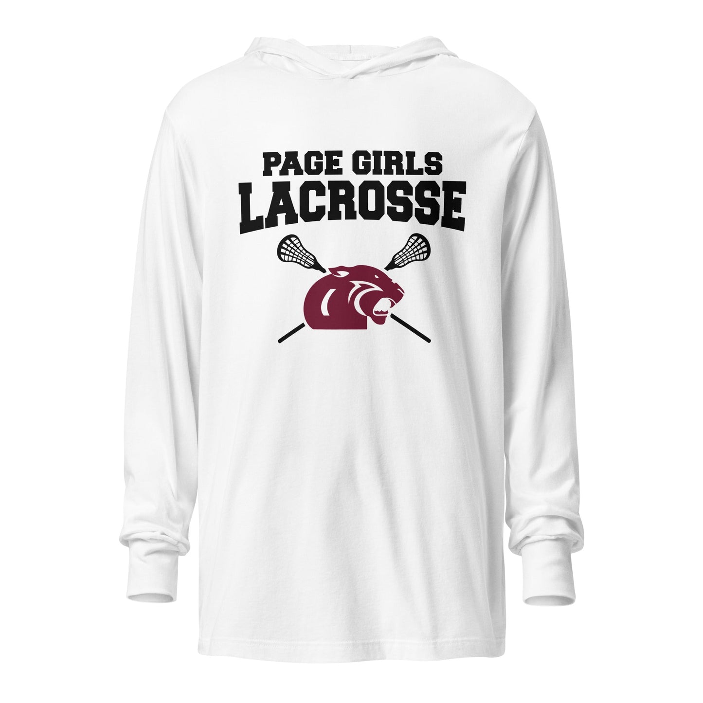 Performance | Hooded Long Sleeve T Shirt | Page Middle Girls Lacrosse