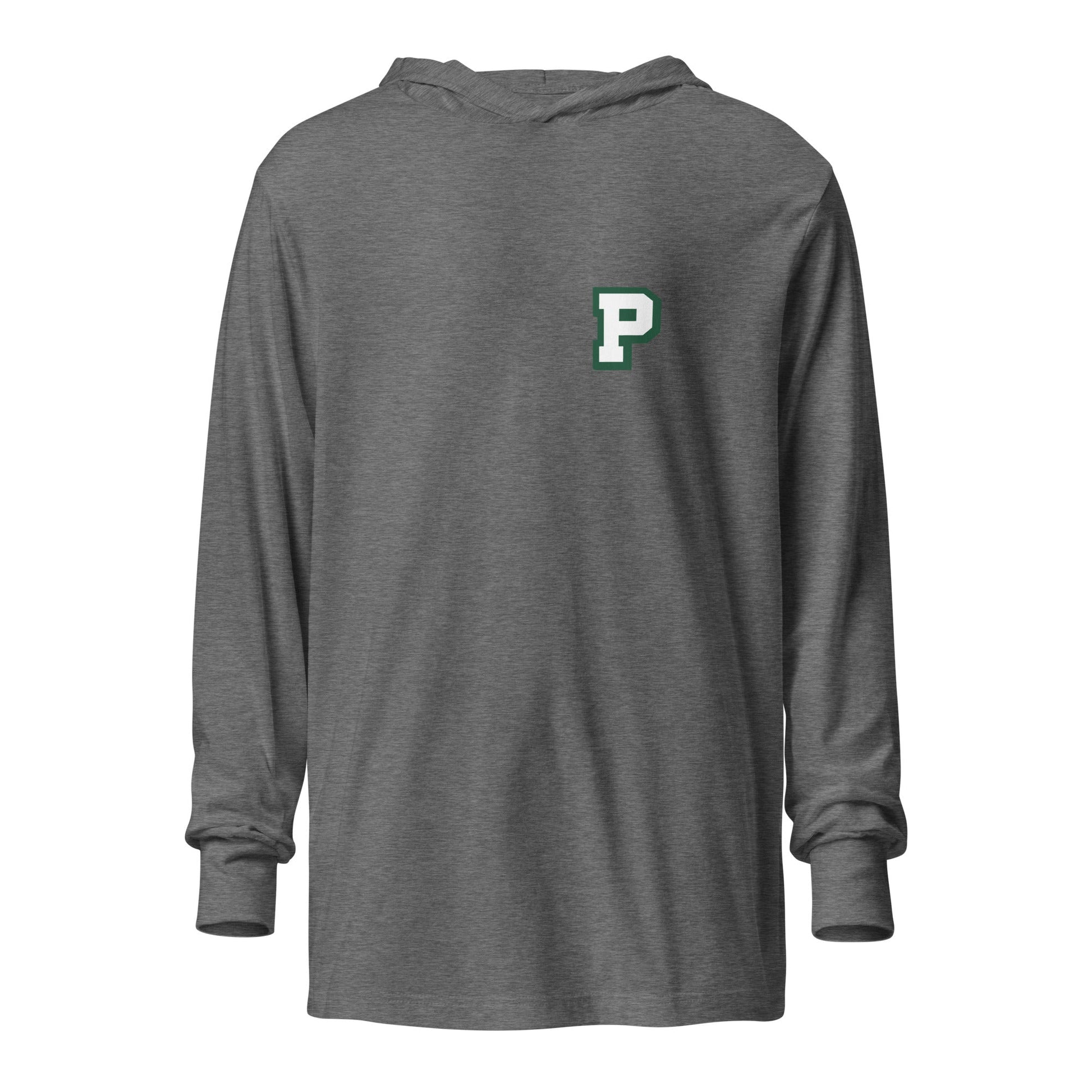 Performance | Hooded Long Sleeve T Shirt | Pentucket Youth Football and Cheer | Mark Logo