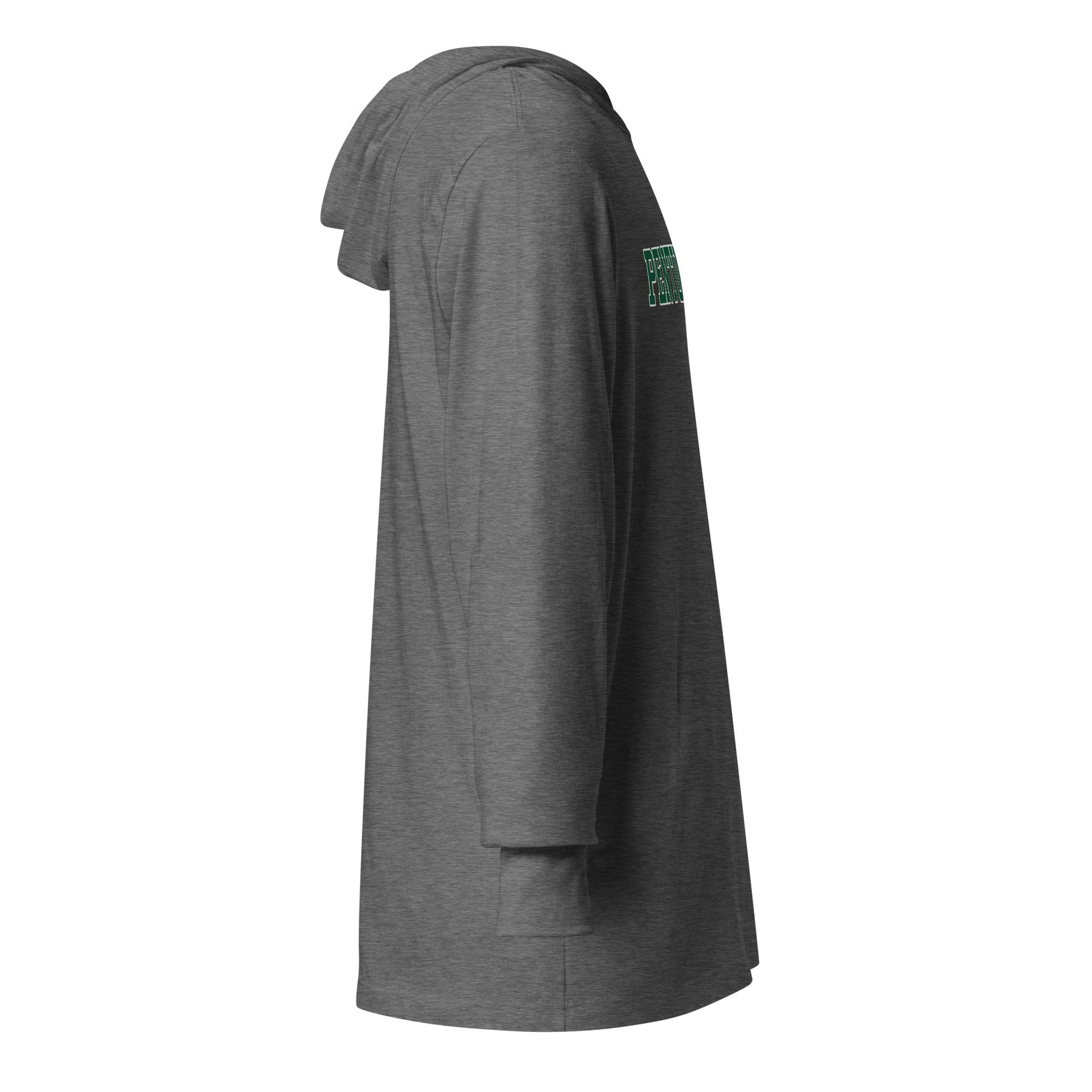 Performance | Hooded Long Sleeve T Shirt | Pentucket Youth Football and Cheer | Script Logo