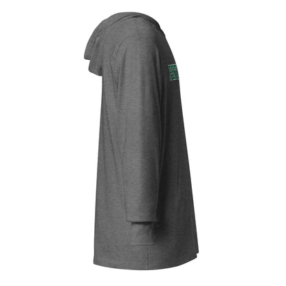 Performance | Hooded Long Sleeve T Shirt | Pentucket Youth Football and Cheer | Script Logo