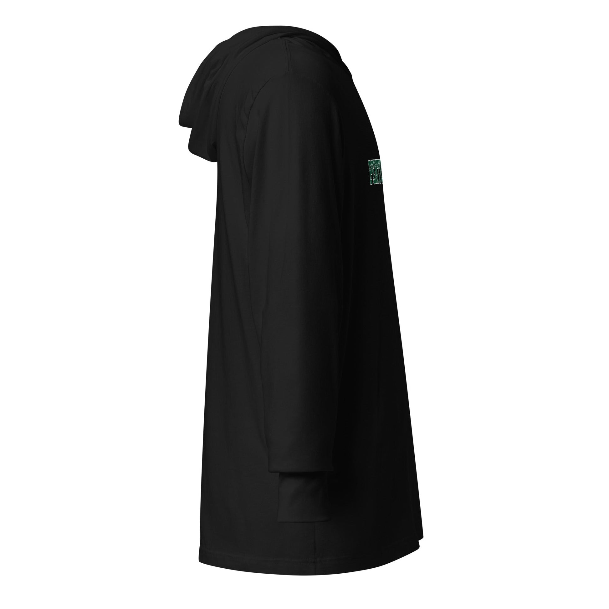 Performance | Hooded Long Sleeve T Shirt | Pentucket Youth Football and Cheer | Script Logo