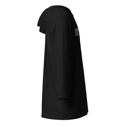 Performance | Hooded Long Sleeve T Shirt | Pentucket Youth Football and Cheer | Script Logo