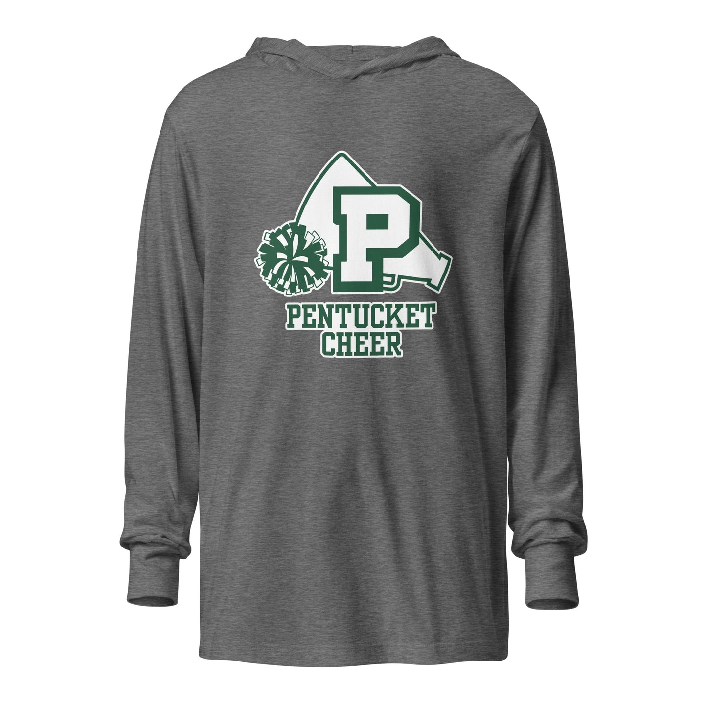 Performance | Hooded Long Sleeve T Shirt | Pentucket Youth Football and Cheer | Sideline Vanguard Logo