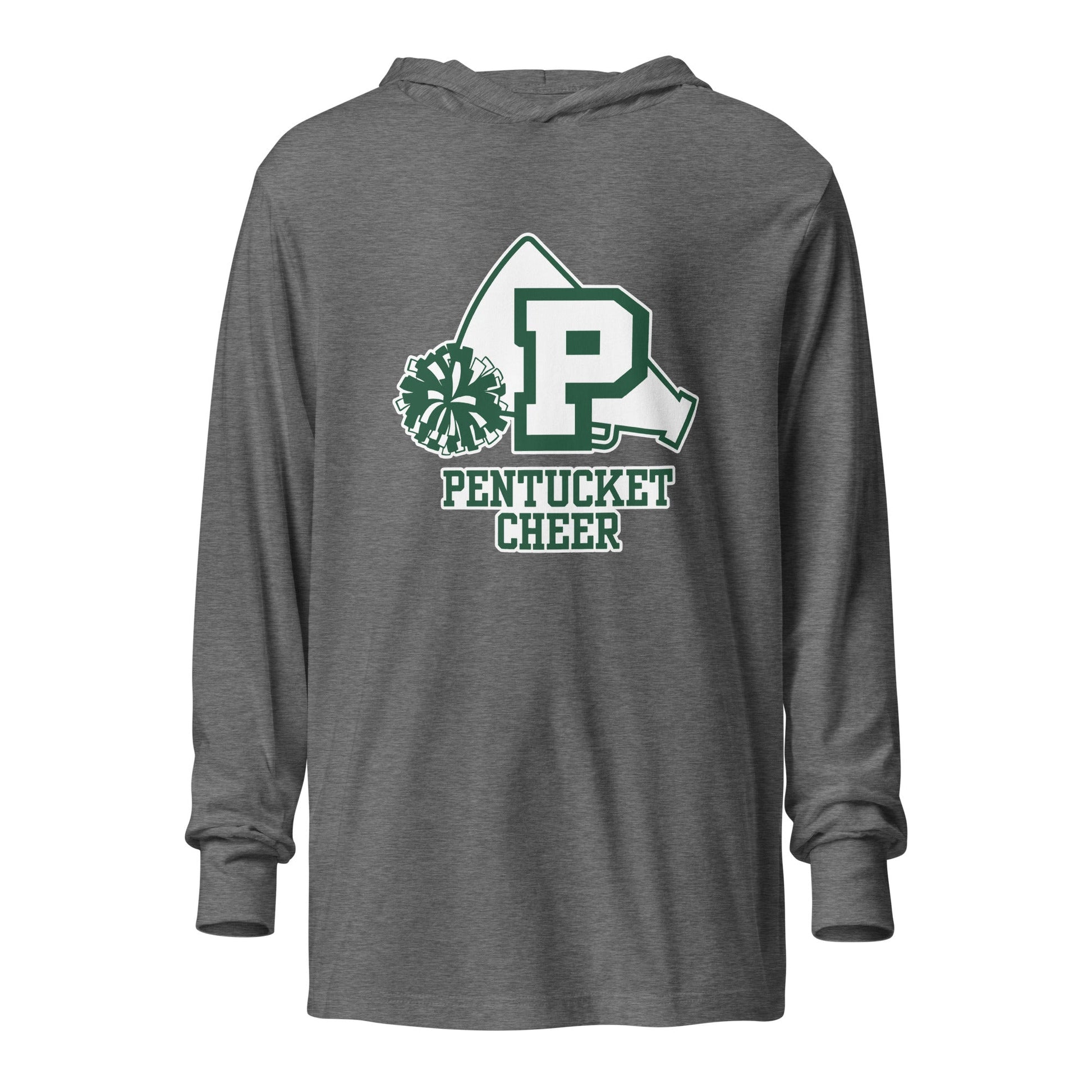 Performance | Hooded Long Sleeve T Shirt | Pentucket Youth Football and Cheer | Sideline Vanguard Logo