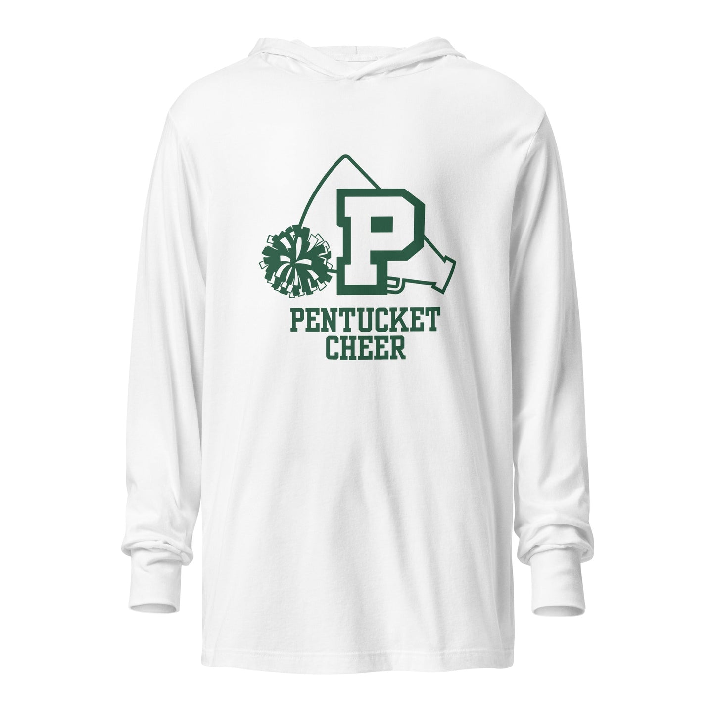 Performance | Hooded Long Sleeve T Shirt | Pentucket Youth Football and Cheer | Sideline Vanguard Logo