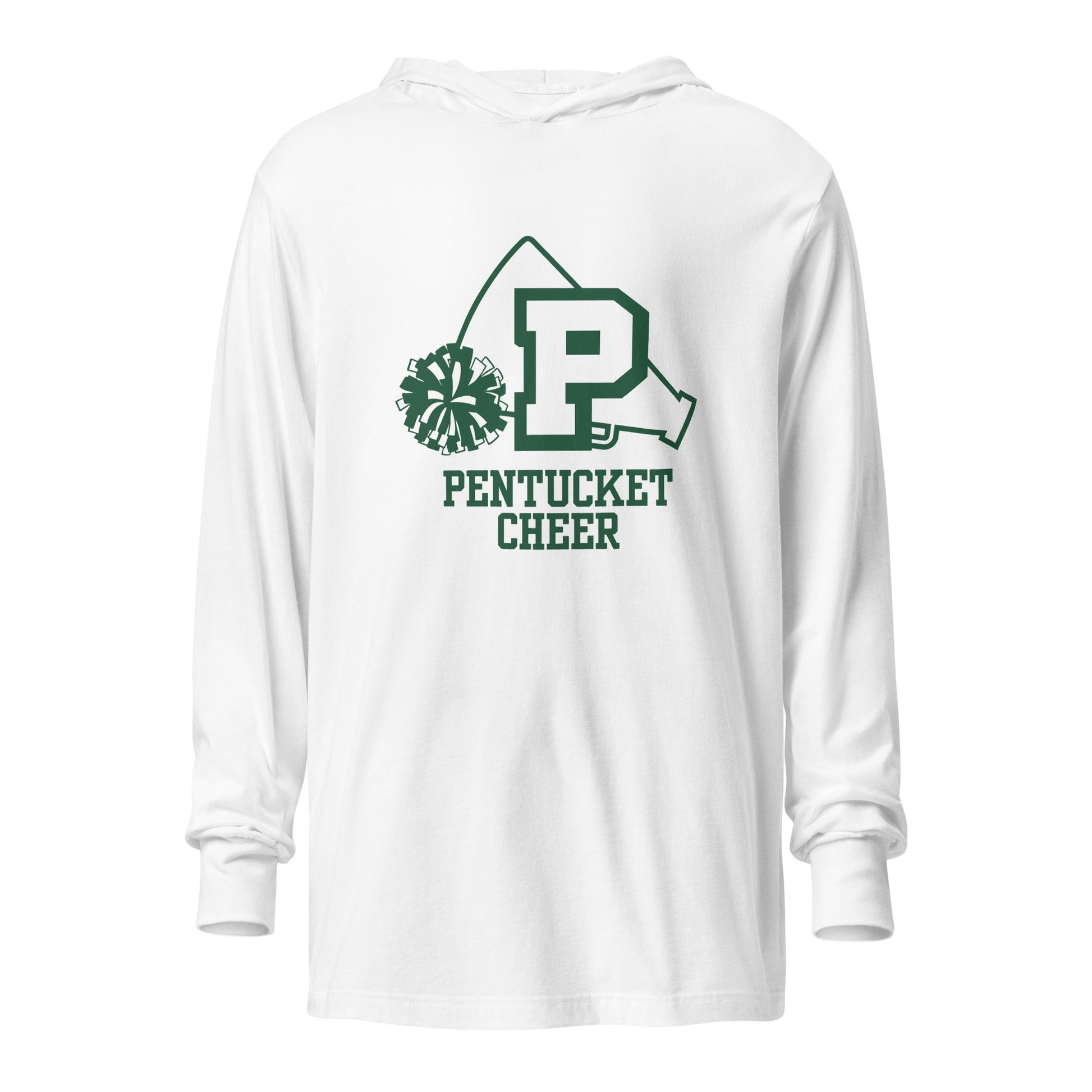 Performance | Hooded Long Sleeve T Shirt | Pentucket Youth Football and Cheer | Sideline Vanguard Logo