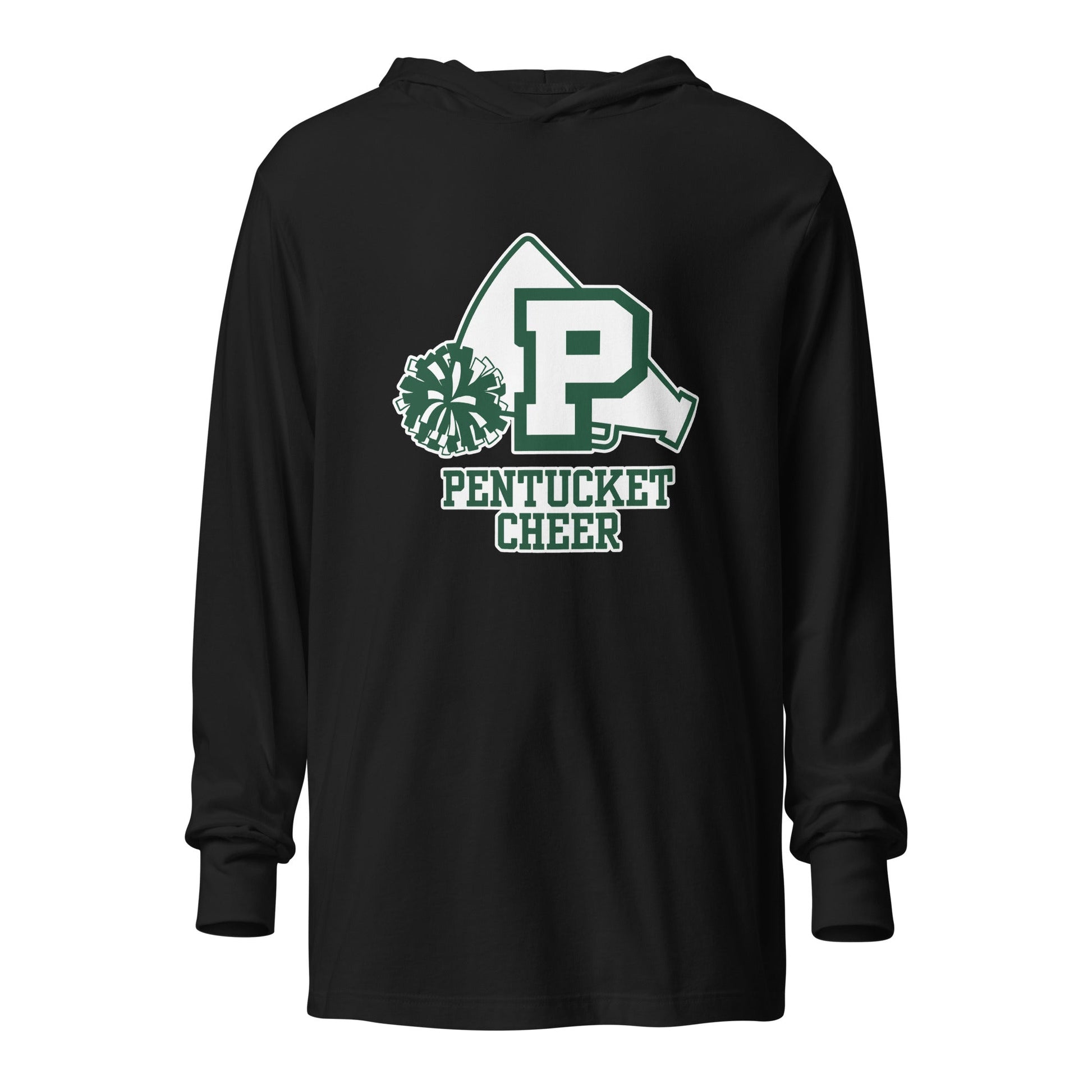 Performance | Hooded Long Sleeve T Shirt | Pentucket Youth Football and Cheer | Sideline Vanguard Logo