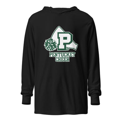 Performance | Hooded Long Sleeve T Shirt | Pentucket Youth Football and Cheer | Sideline Vanguard Logo