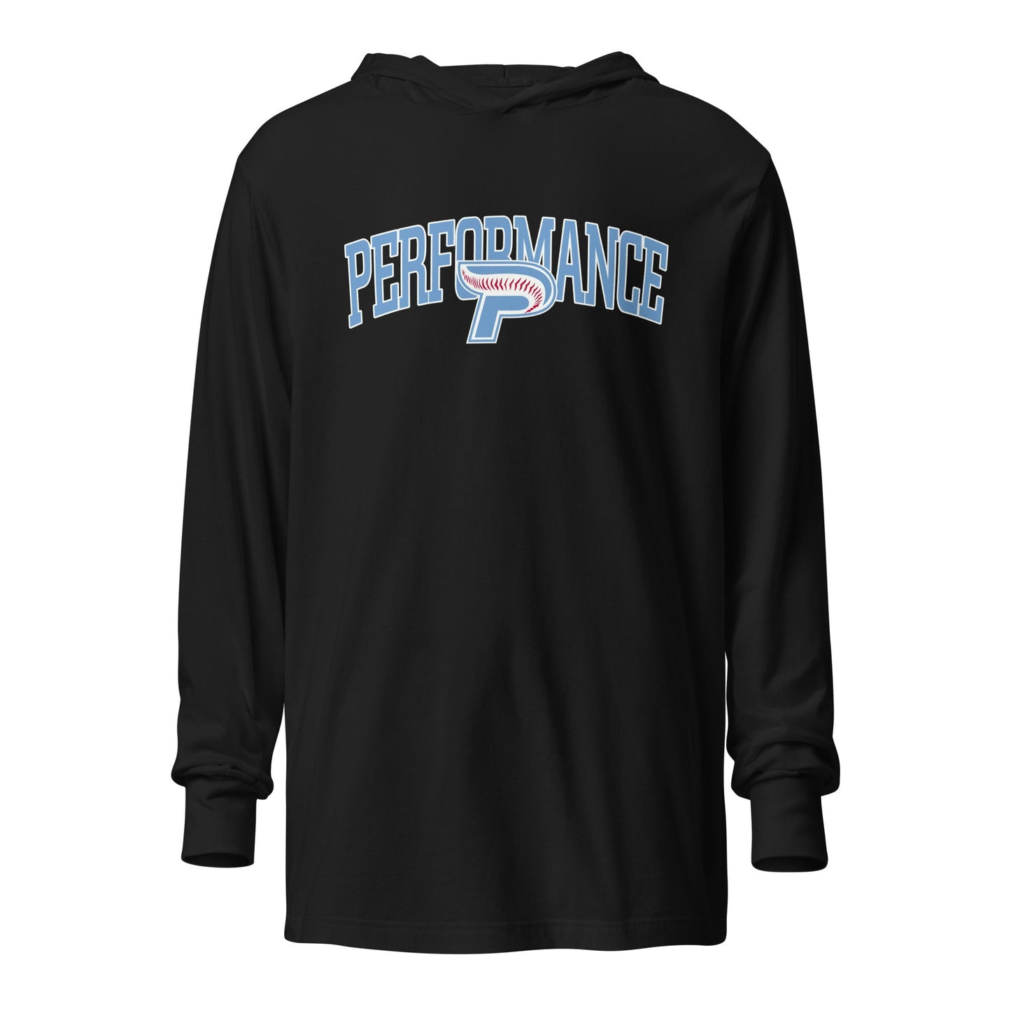 Performance | Hooded Long Sleeve T Shirt | Performance Baseball | Script Logo