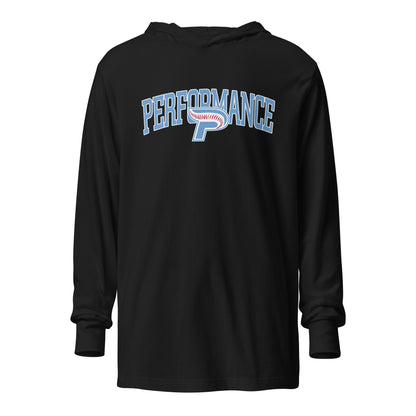Performance | Hooded Long Sleeve T Shirt | Performance Baseball | Script Logo