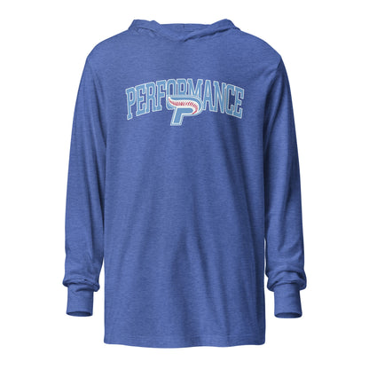 Performance | Hooded Long Sleeve T Shirt | Performance Baseball | Script Logo