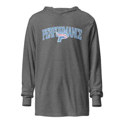 Performance | Hooded Long Sleeve T Shirt | Performance Baseball | Script Logo
