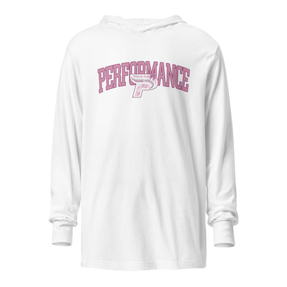 Performance | Hooded Long Sleeve T Shirt | Performance Baseball | Varsity Mark Logo