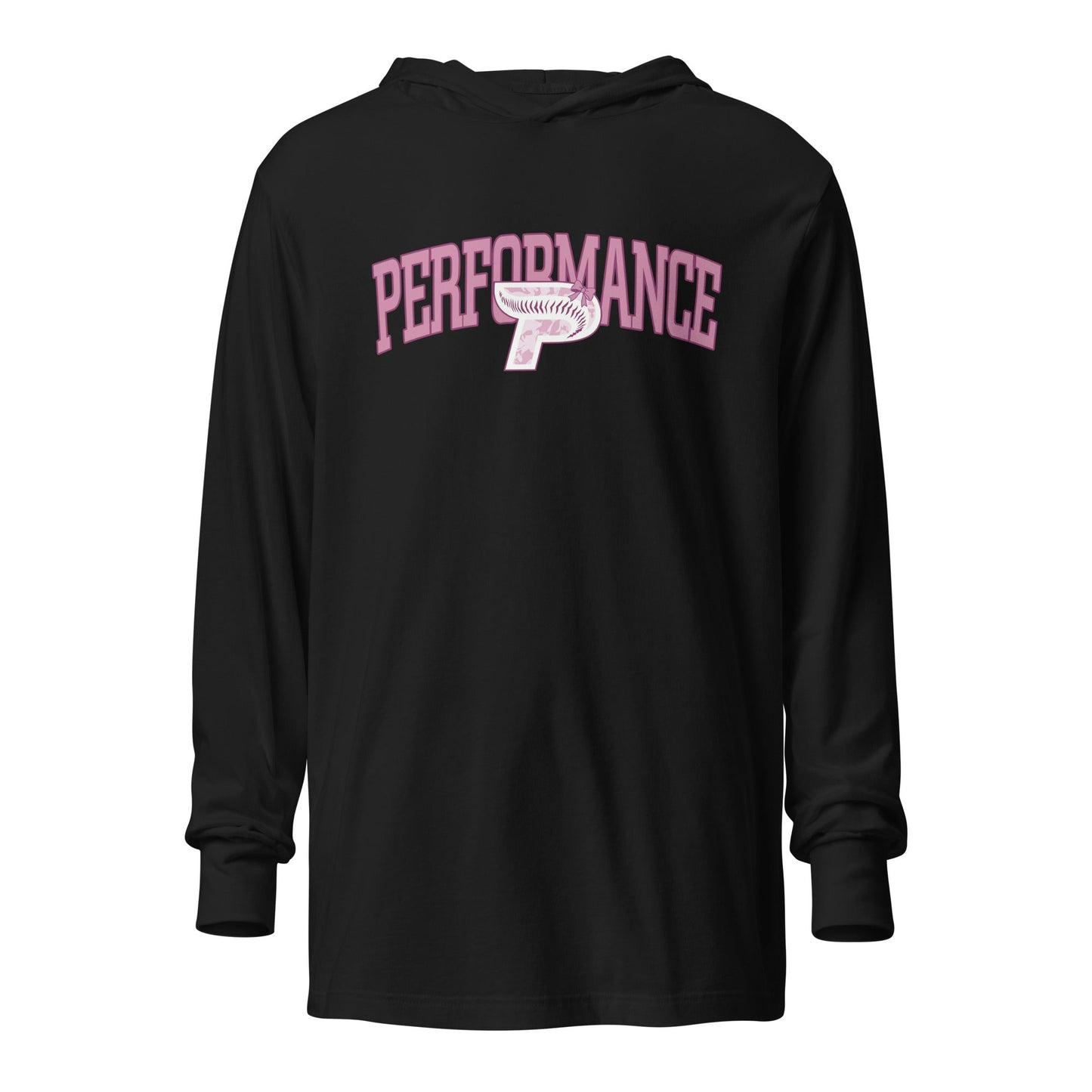 Performance | Hooded Long Sleeve T Shirt | Performance Baseball | Varsity Mark Logo